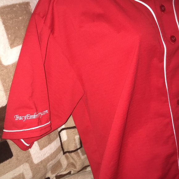 Teamwork athletic apparel 2XL red & white shirt - Picture 4 of 7